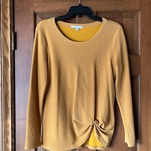 Green Envelope Mustard color twist bottom top